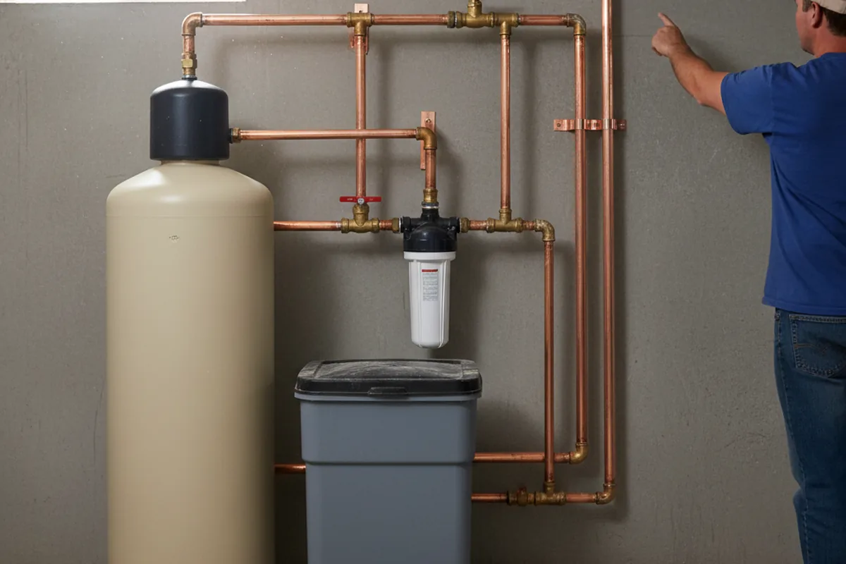 Whole-house water treatment system installed in La Vernia
